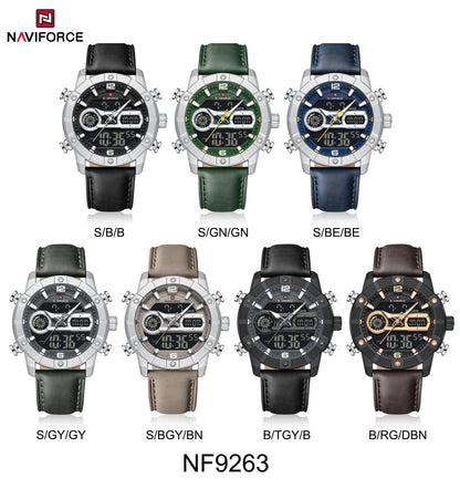 Naviforce Men Leather Double 9263