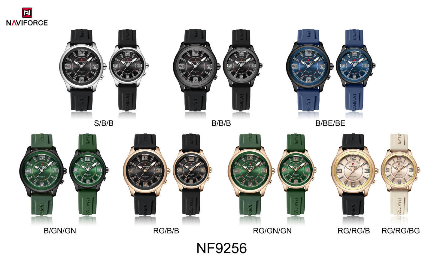 Naviforce Couples Silicone 9256