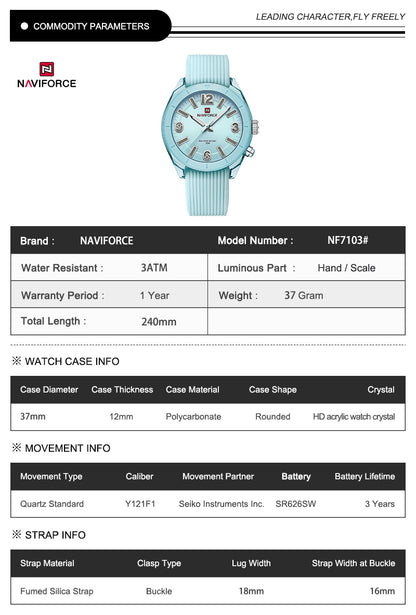 Naviforce Woman Silicone 7103