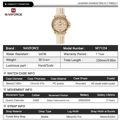 Naviforce Woman Silicone 7125