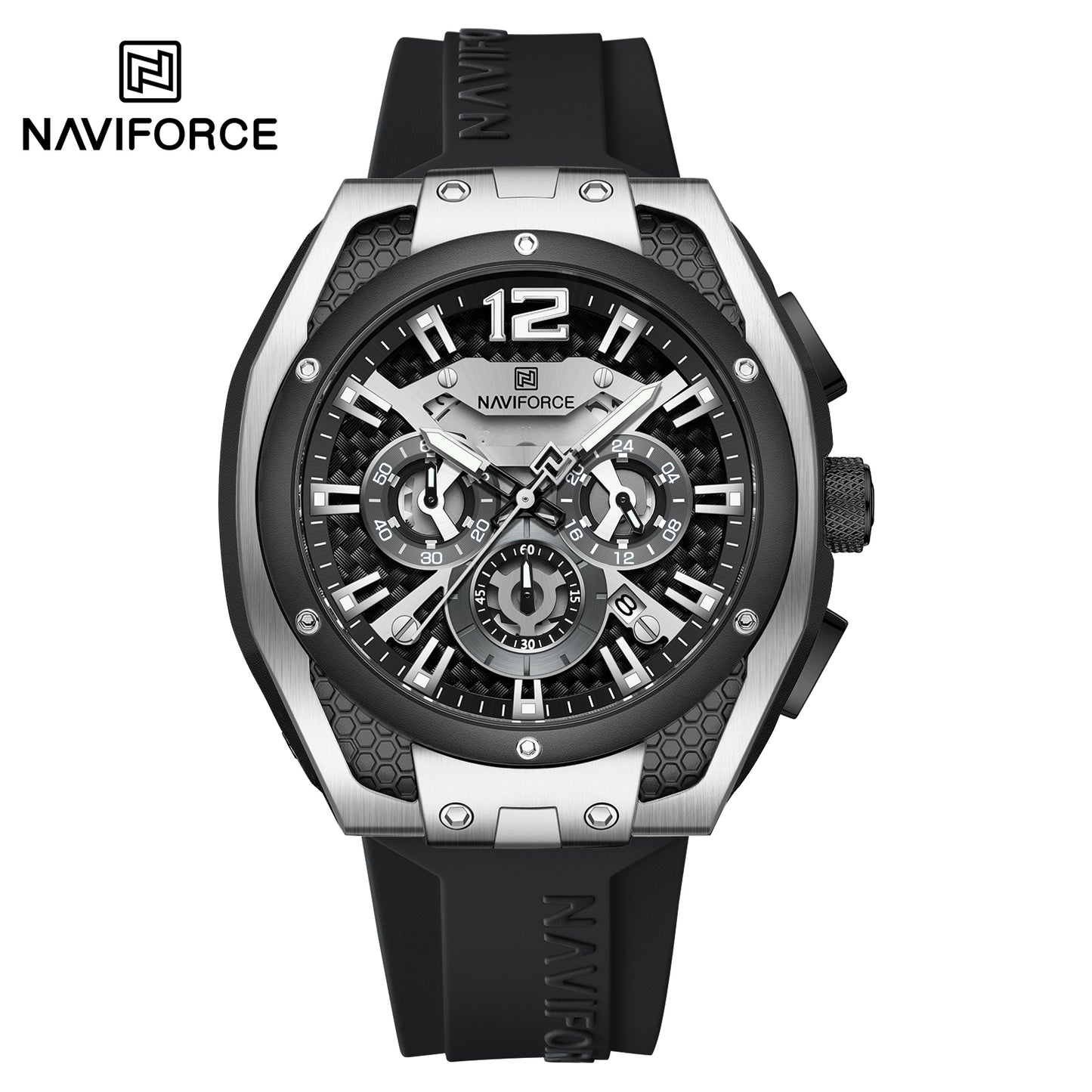 Naviforce Men Silicone Chrono 8063