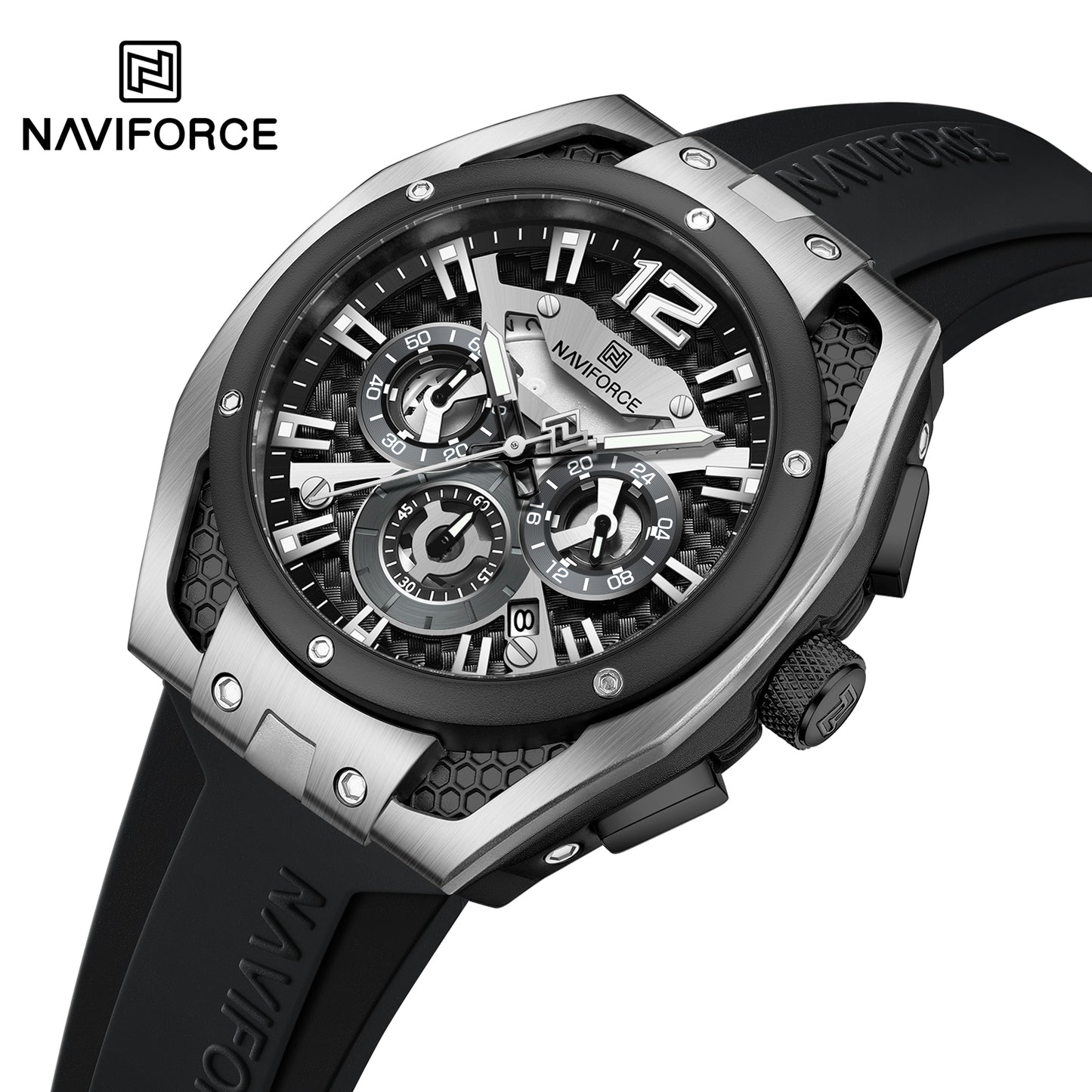 Naviforce Men Silicone Chrono 8063