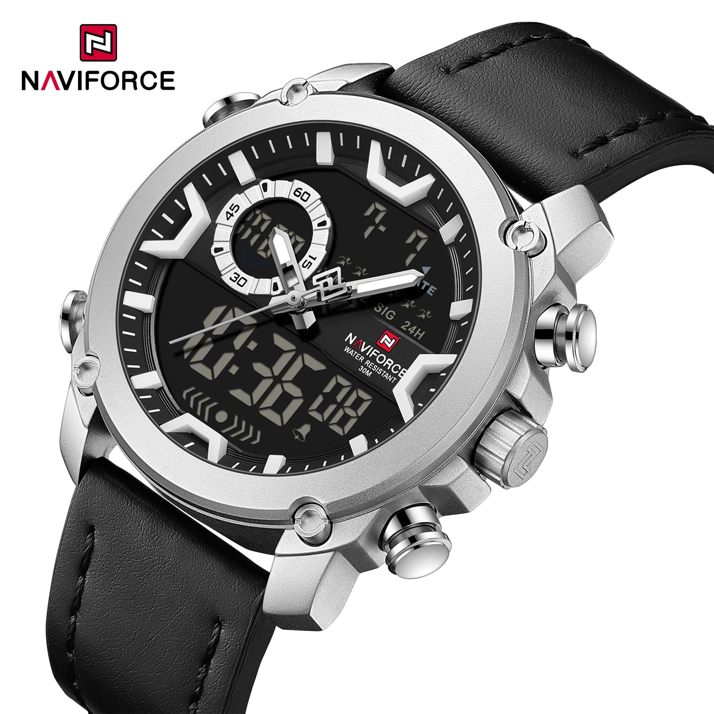 Naviforce Men Leather Double 9261