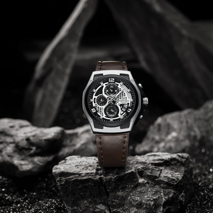 Naviforce Men Leather Chrono 8051