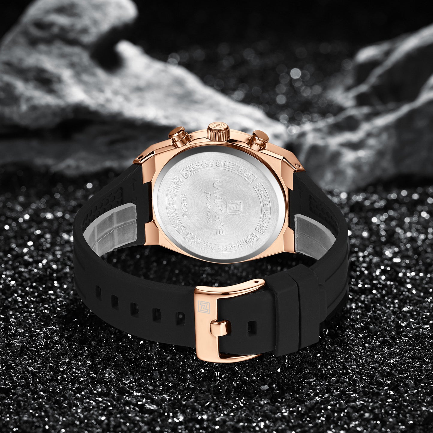 Naviforce Men Silicone Chrono 8080