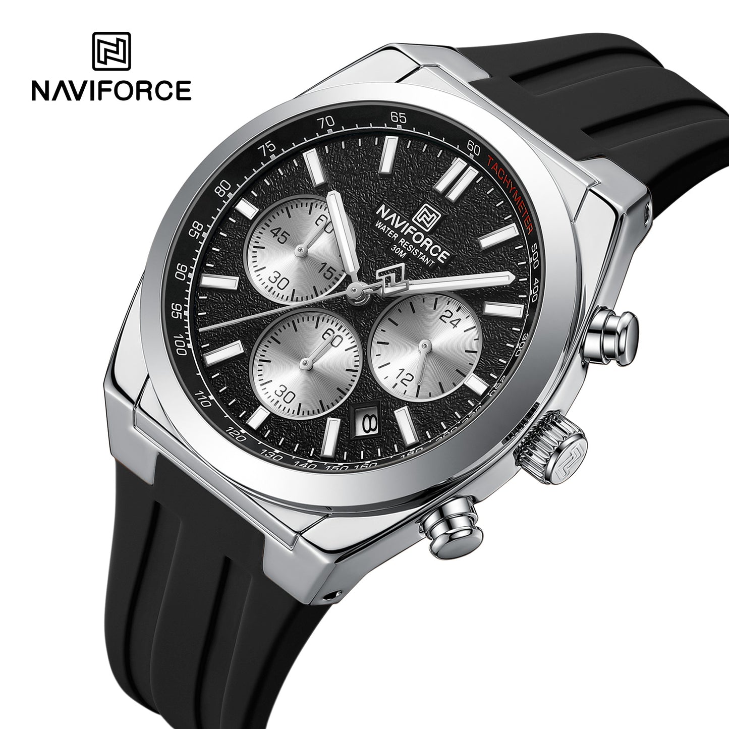 Naviforce Men Silicone Chrono 8080