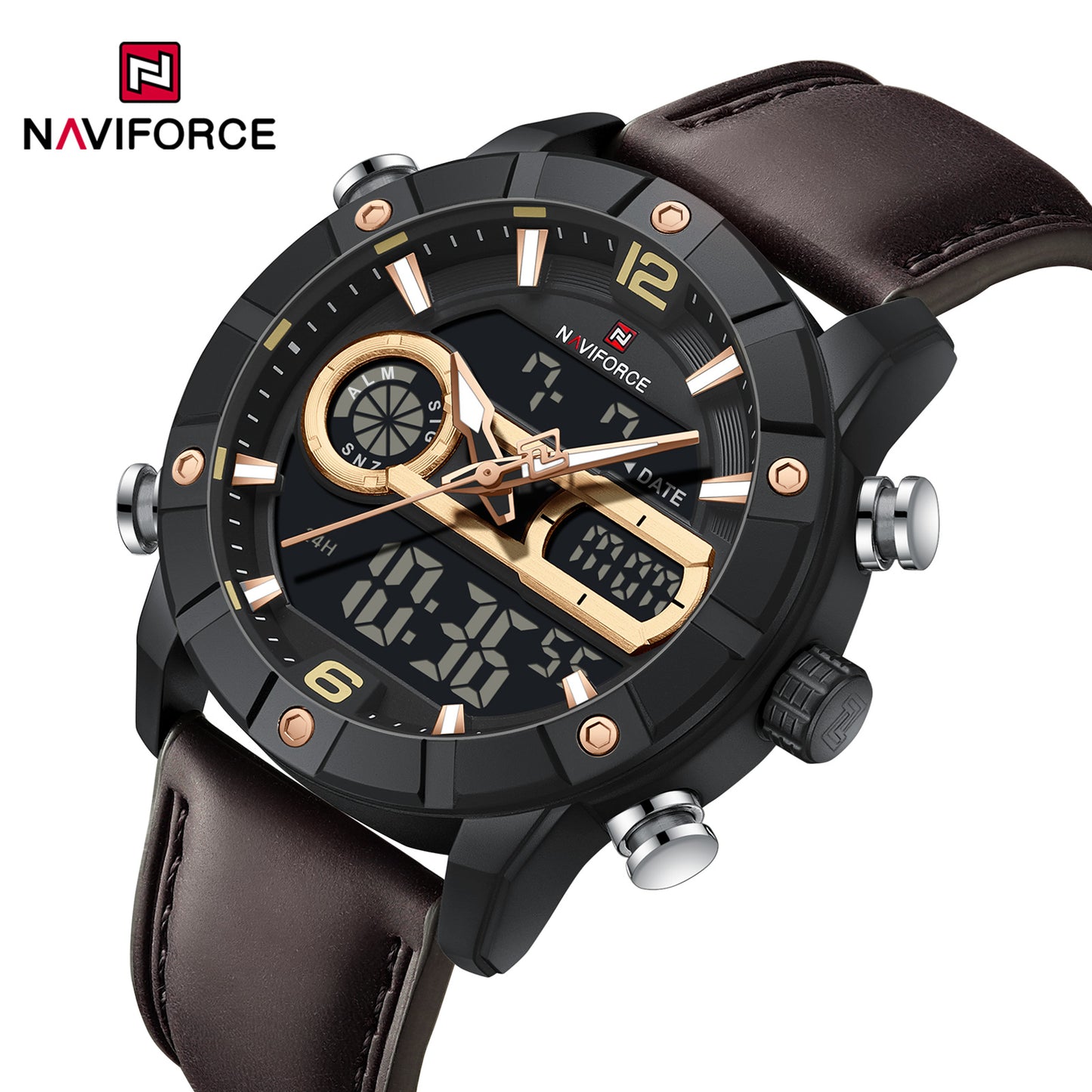 Naviforce Men Leather Double 9263