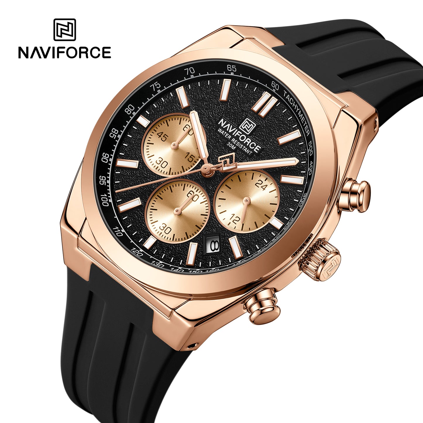 Naviforce Men Silicone Chrono 8080