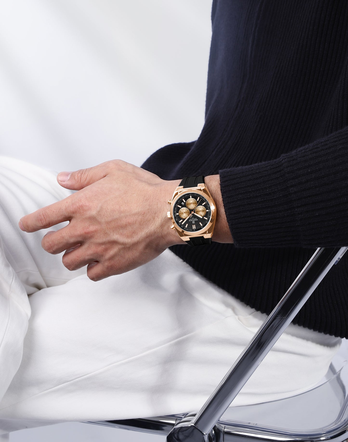 Naviforce Men Silicone Chrono 8080
