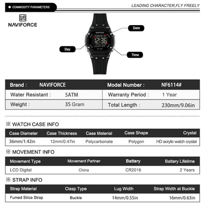 Naviforce Woman Silicone 6114