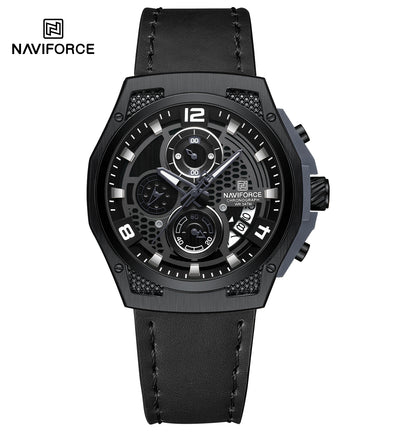 Naviforce Men Leather Chrono 8051
