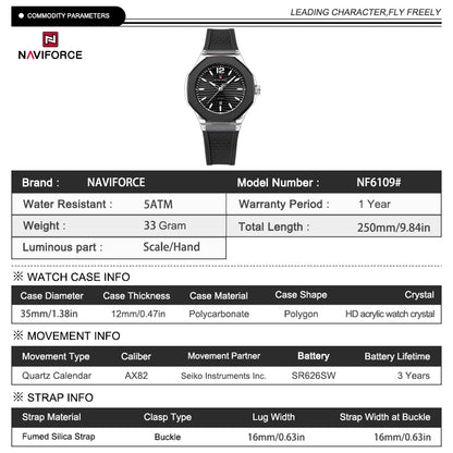 Naviforce Woman Silicone 6109