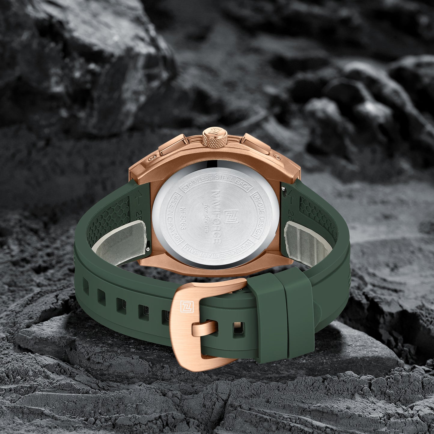 Naviforce Men Silicone Chrono 8063