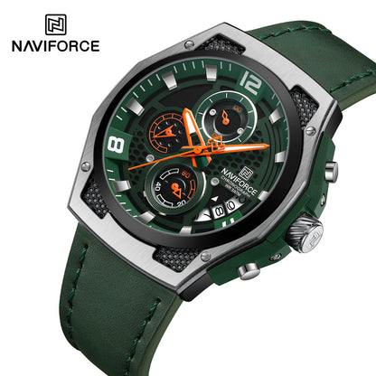 Naviforce Men Leather Chrono 8051
