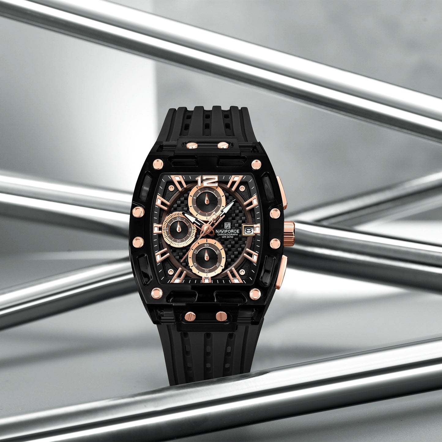 Naviforce Men Silicone Chrono 7105
