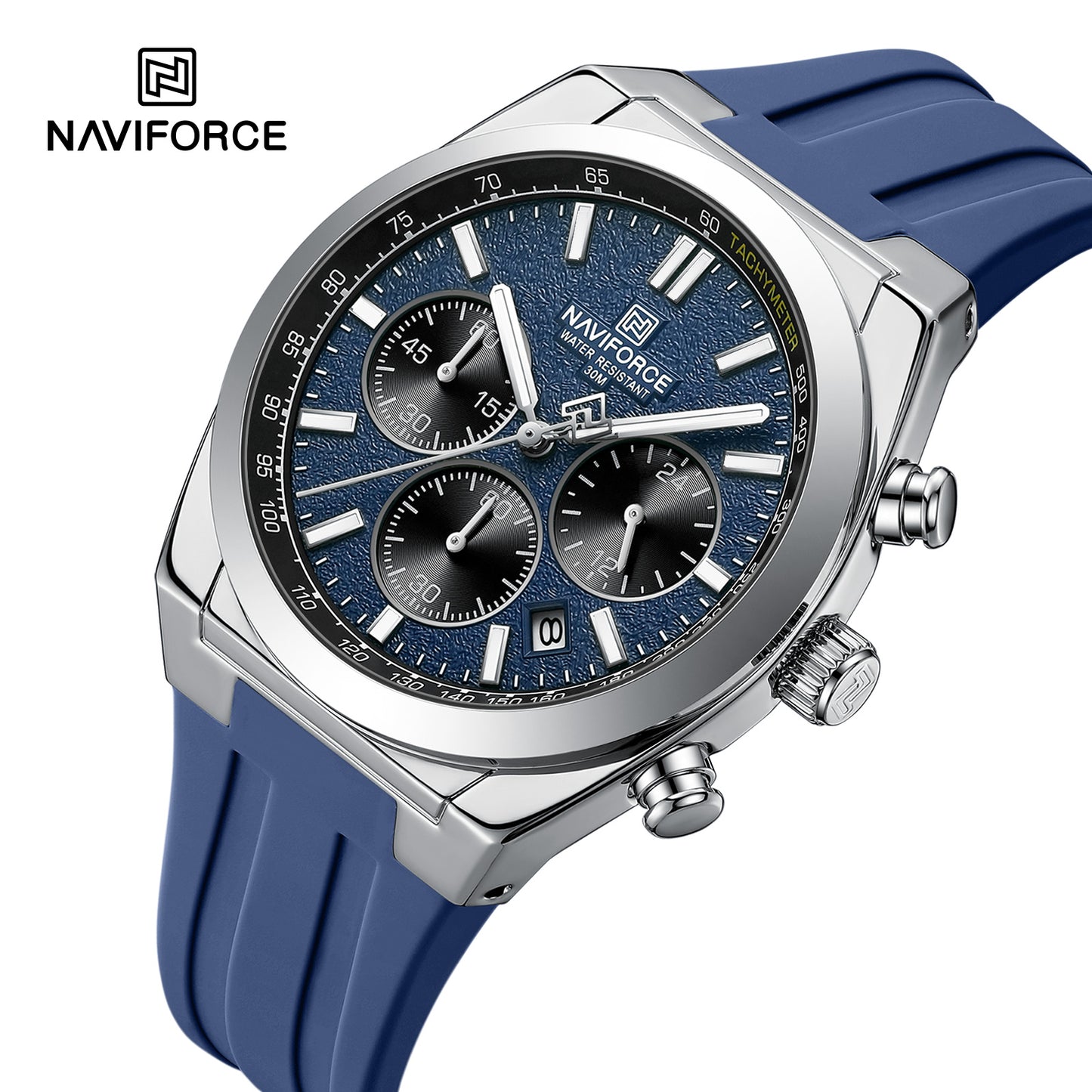 Naviforce Men Silicone Chrono 8080